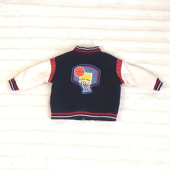 Boyz Wear By Nanette Toddler Varsity Basketball Jacket Size 12 M - Picture 2 of 14